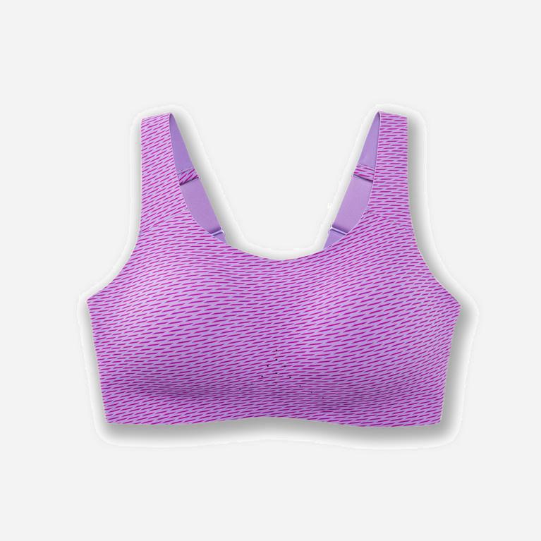 Brooks Women's Dare Scoopback Running Bra Singapore - Heliotrope Texture Print/MediumPurple (80974-E